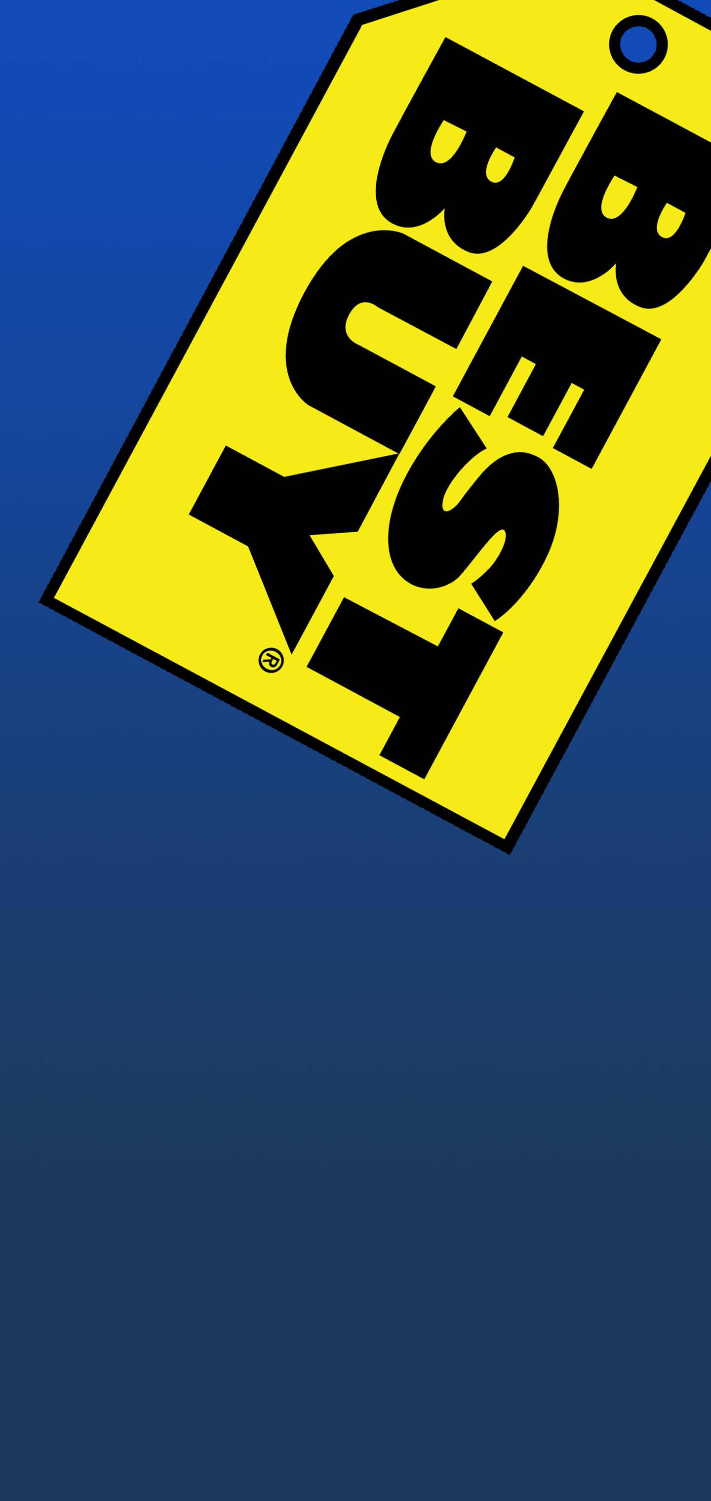 Best Buy, yellow, black text, 2K Phone Wallpaper