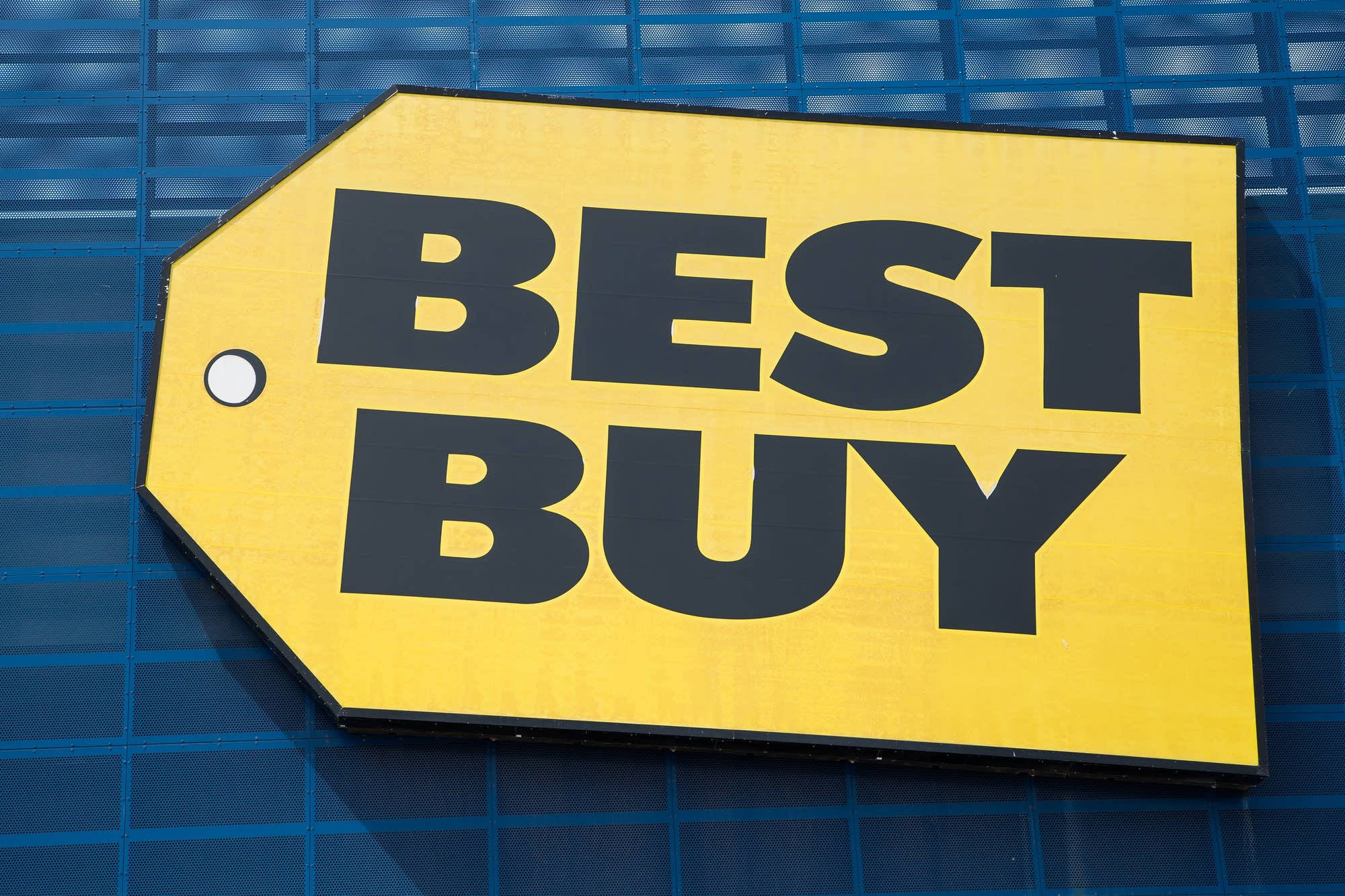 Best Buy, yellow tag signage, black text, Full HD Desktop Wallpaper