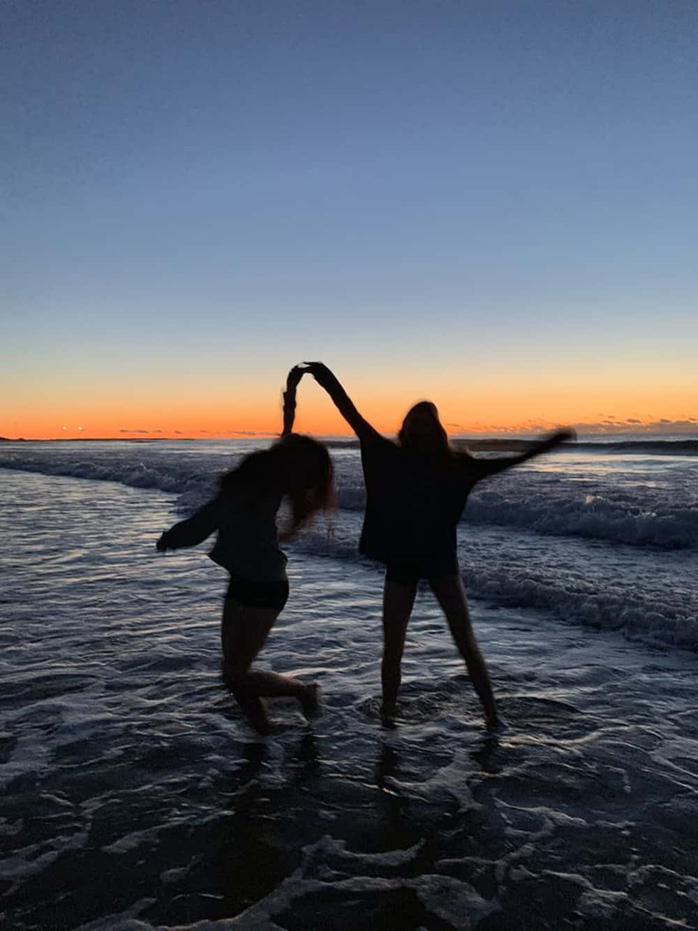 Best Friend Aesthetic, sunset, ocean waves, HD Phone Wallpaper