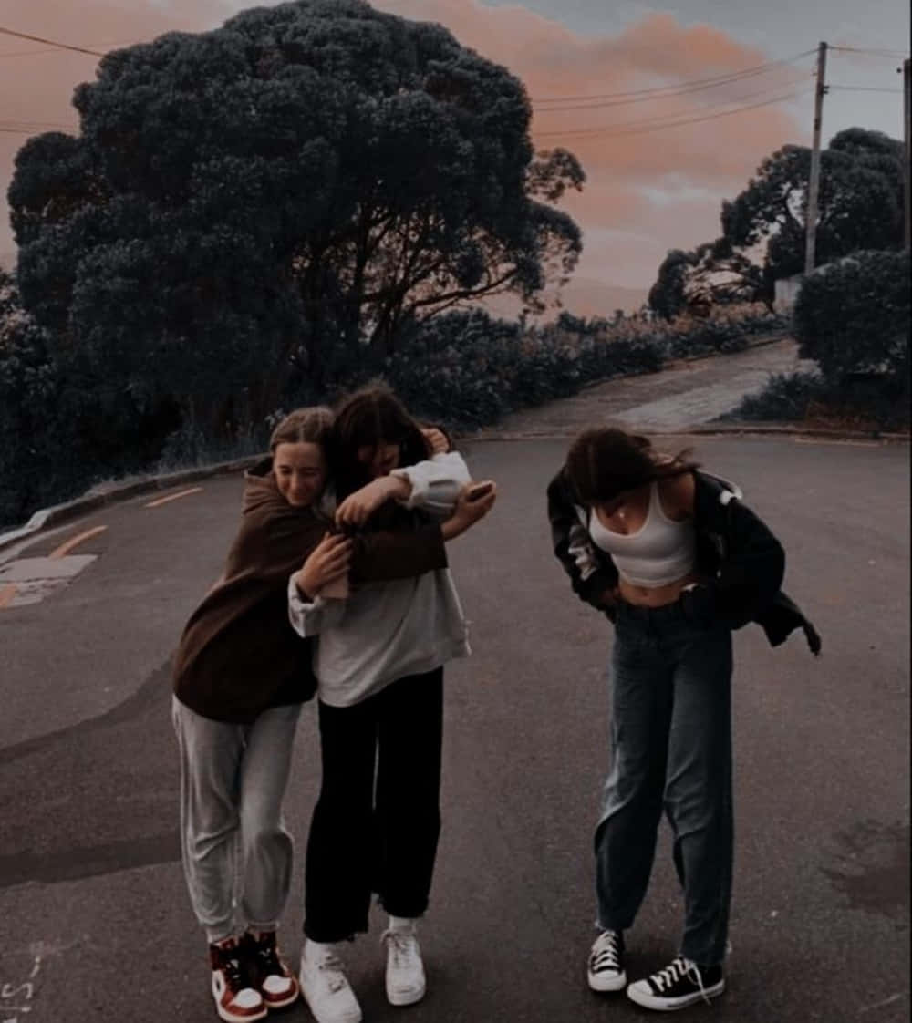 Best Friend Aesthetic, twilight sky, soft pink, SD Phone Wallpaper