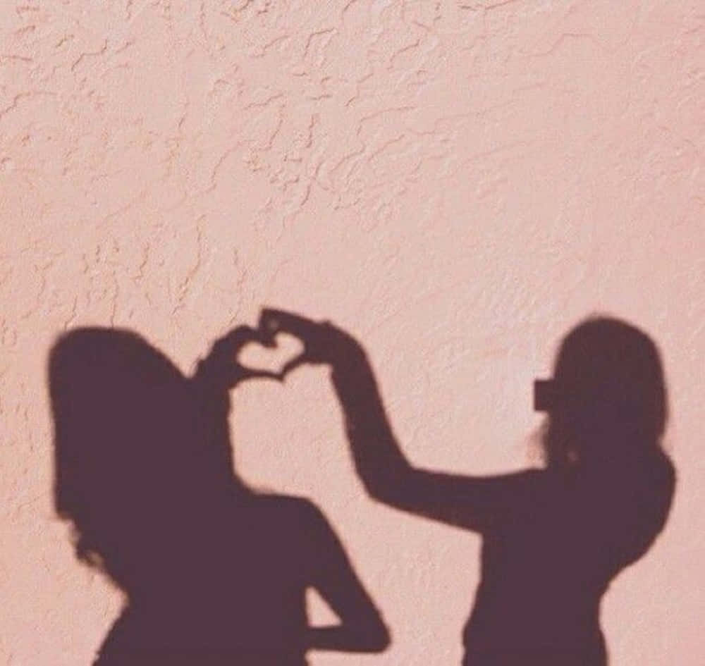 Best Friend Aesthetic, shadow, heart shape, SD Desktop Wallpaper