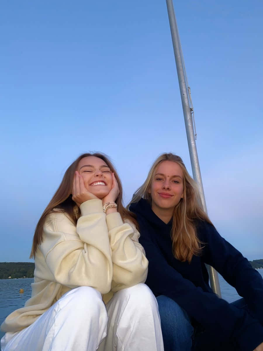 best friend aesthetic, sailboat, twilight, SD Phone Wallpaper