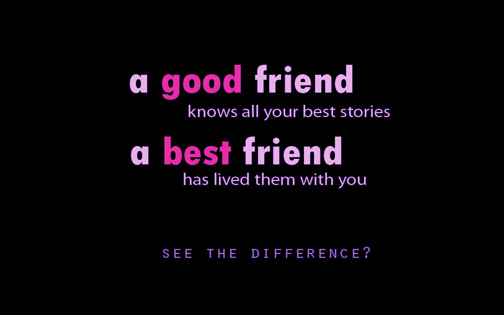Good Friend, Best Friend, pink, Full HD Desktop Wallpaper