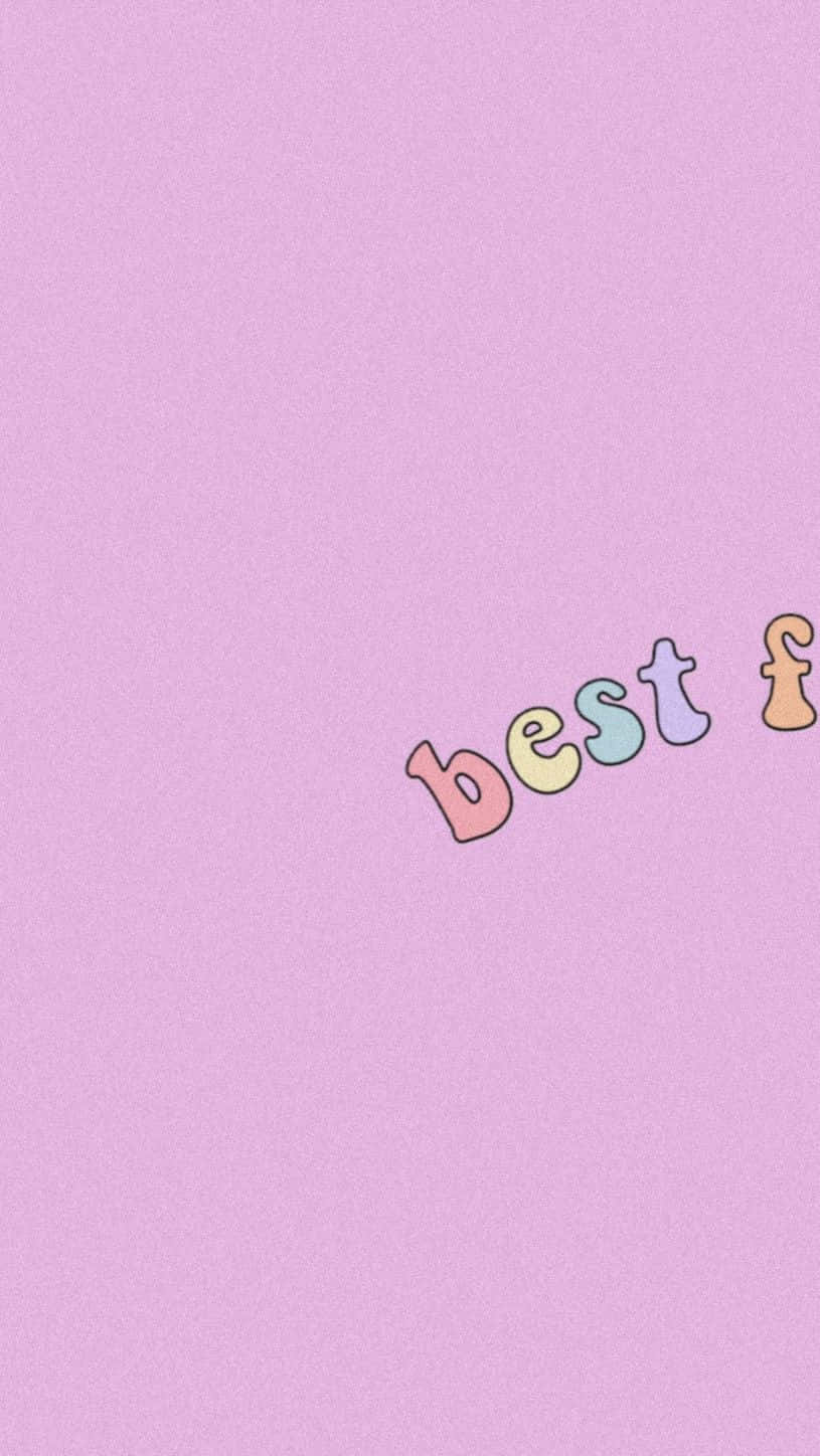 pastel pink background, colorful cursive text, best f, HD Phone Wallpaper