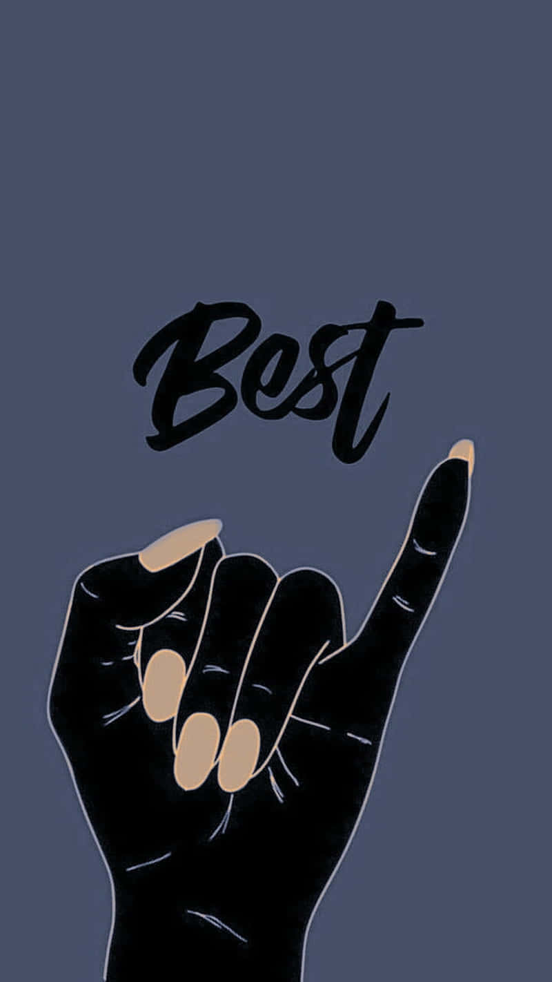 Best, elegant script, muted blue background, HD Phone Wallpaper
