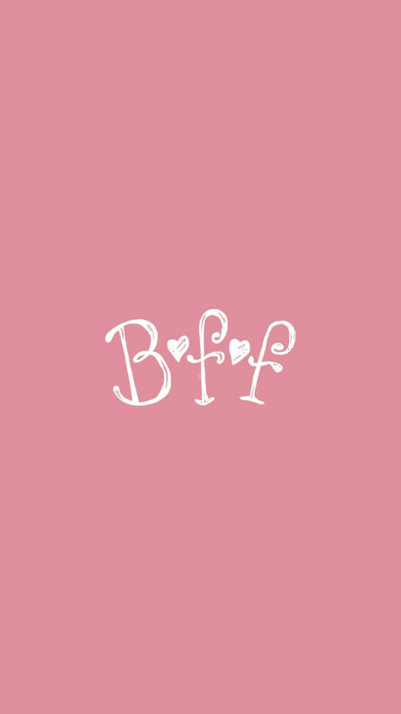 Best Friends Forever iPhone, Pink, white cursive Bff text, HD Phone Wallpaper