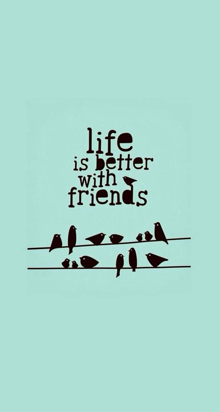 Best Friends Forever iPhone, light blue, black silhouetted birds, HD Phone Wallpaper