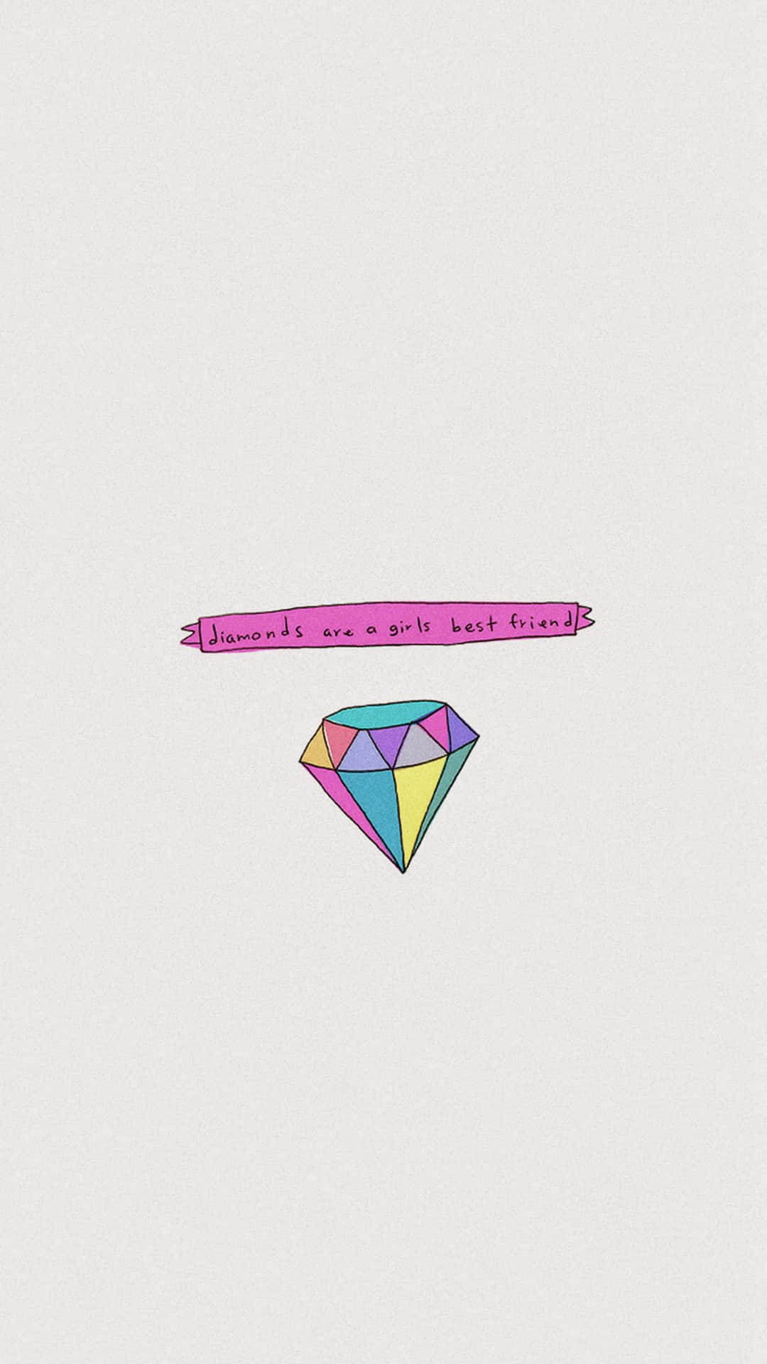 Best Friends Forever iPhone, diamond, pink banner, Full HD Phone Wallpaper