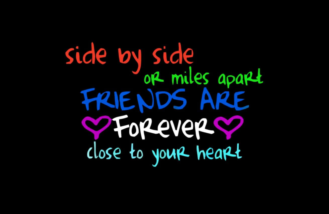 Best Friends Forever, neon-colored, handwritten text, HD Desktop Wallpaper