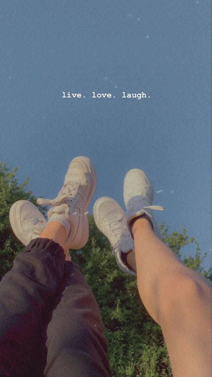 white sneakers, clear blue sky, green trees, SD Phone Wallpaper