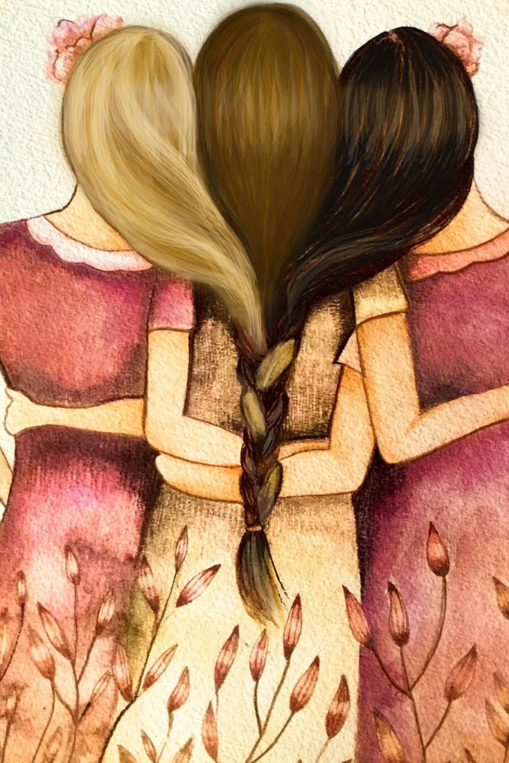 blonde, brown, black, SD Phone Wallpaper