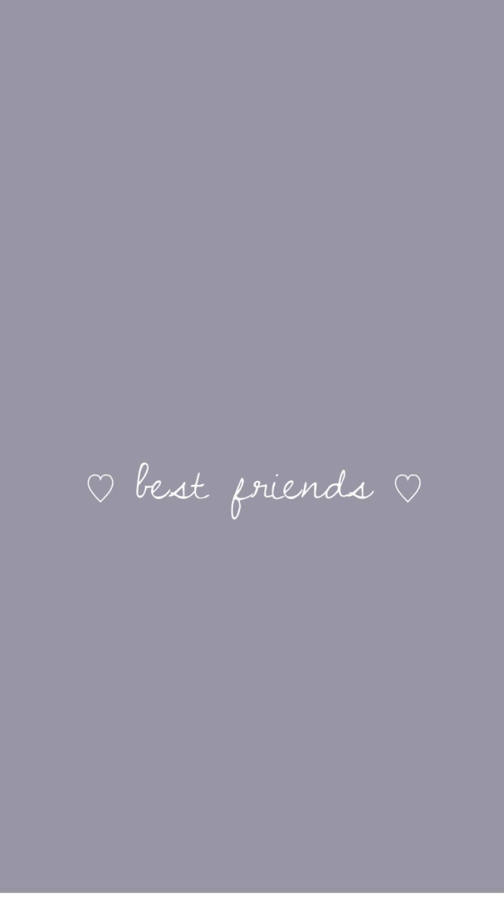 lavender background, white cursive text, best friends, HD Phone Wallpaper