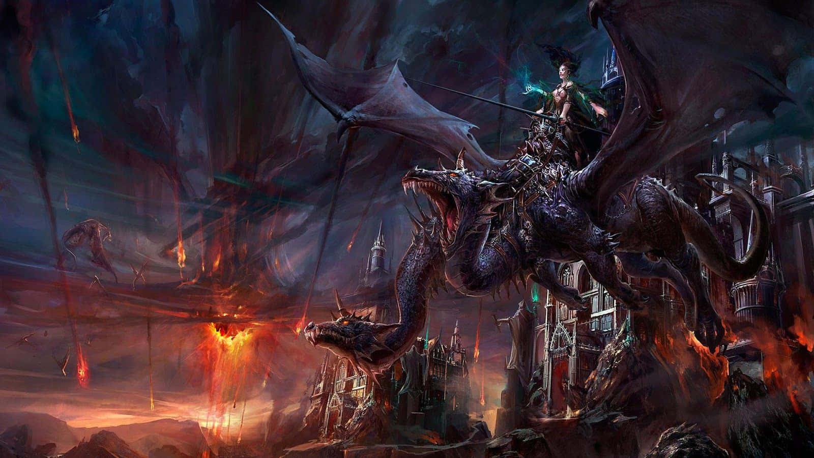 Greek Mythology, dragon, warrior, HD Desktop Wallpaper
