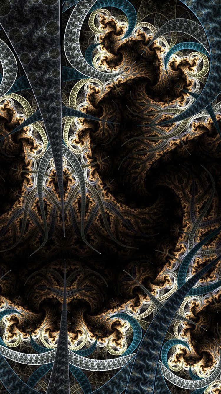 Greek mythology, fractal artwork, golden, HD Phone Wallpaper