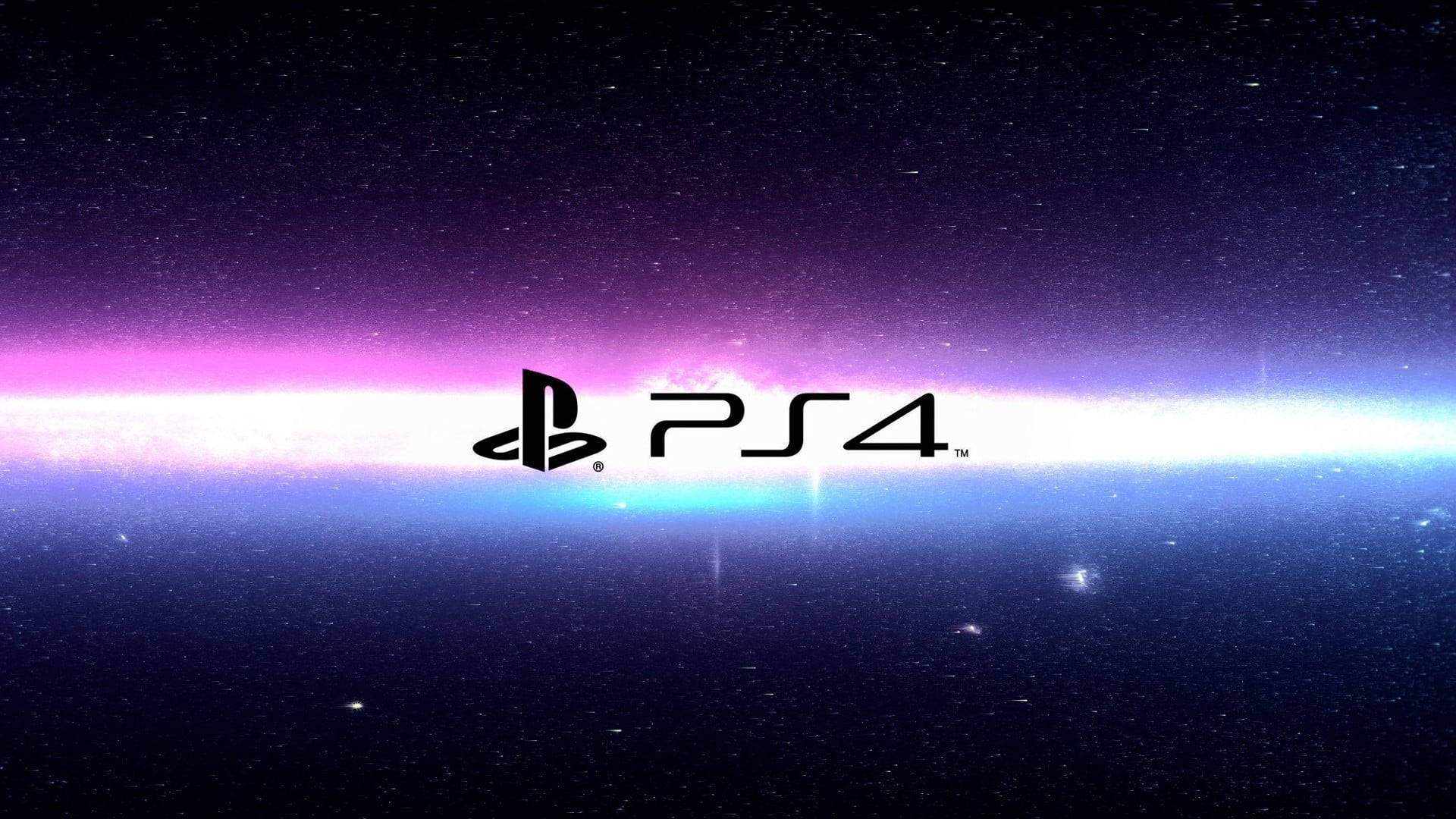 PS4, Galaxy Light Streak, purple blue nebula, Full HD Desktop Wallpaper