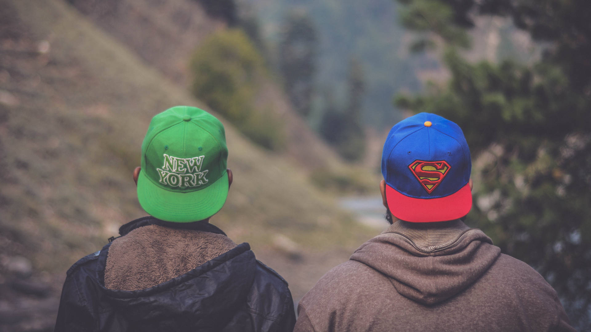 Bestie, male friends, cap, Full HD Desktop Wallpaper