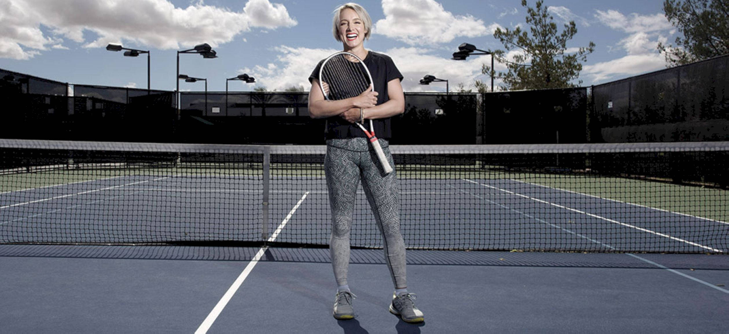Bethanie Mattek-sands, tennis court, blue tennis court, Full HD Desktop Wallpaper