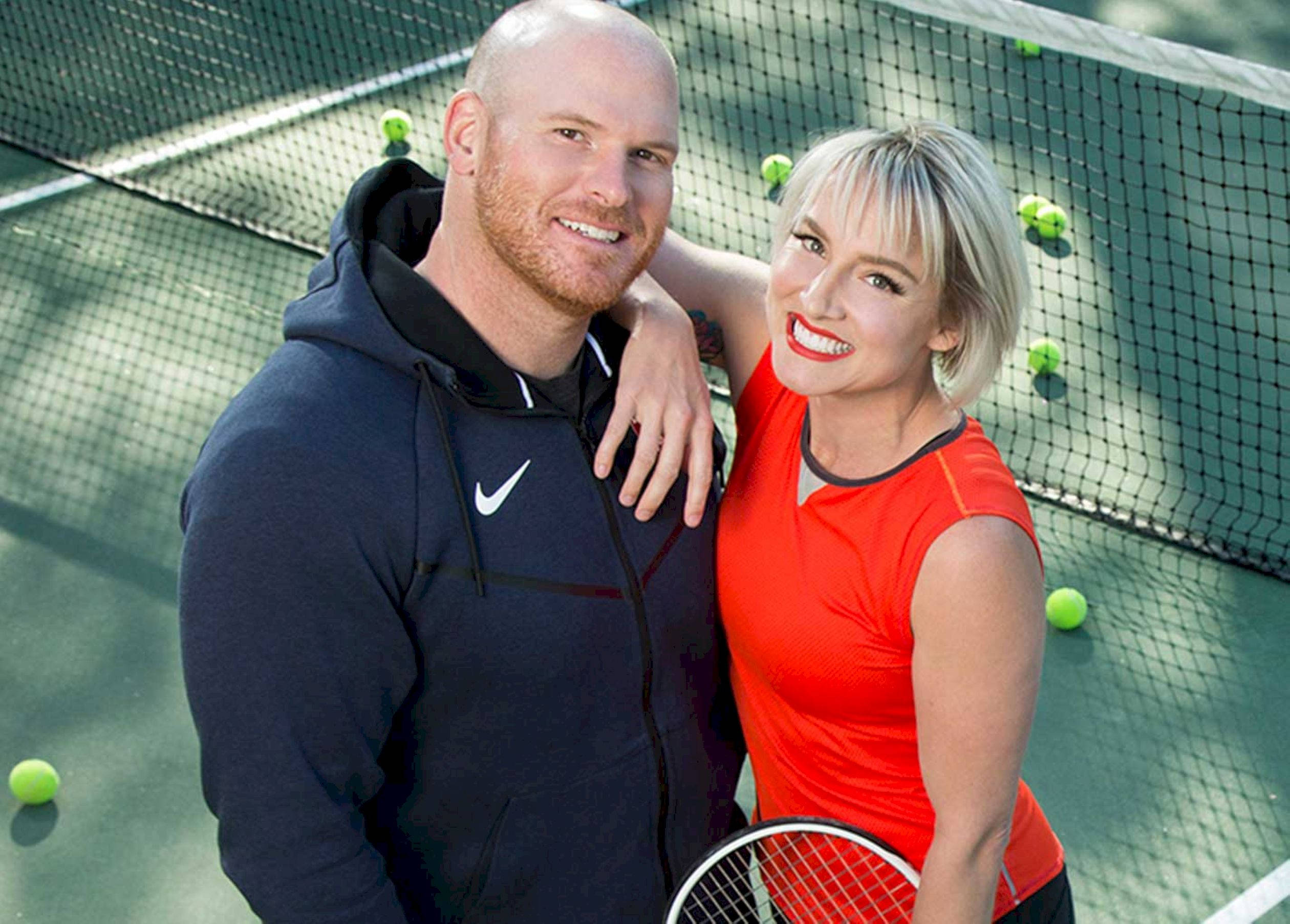 Bethanie Mattek-sands, tennis court, green balls, Full HD Desktop Wallpaper