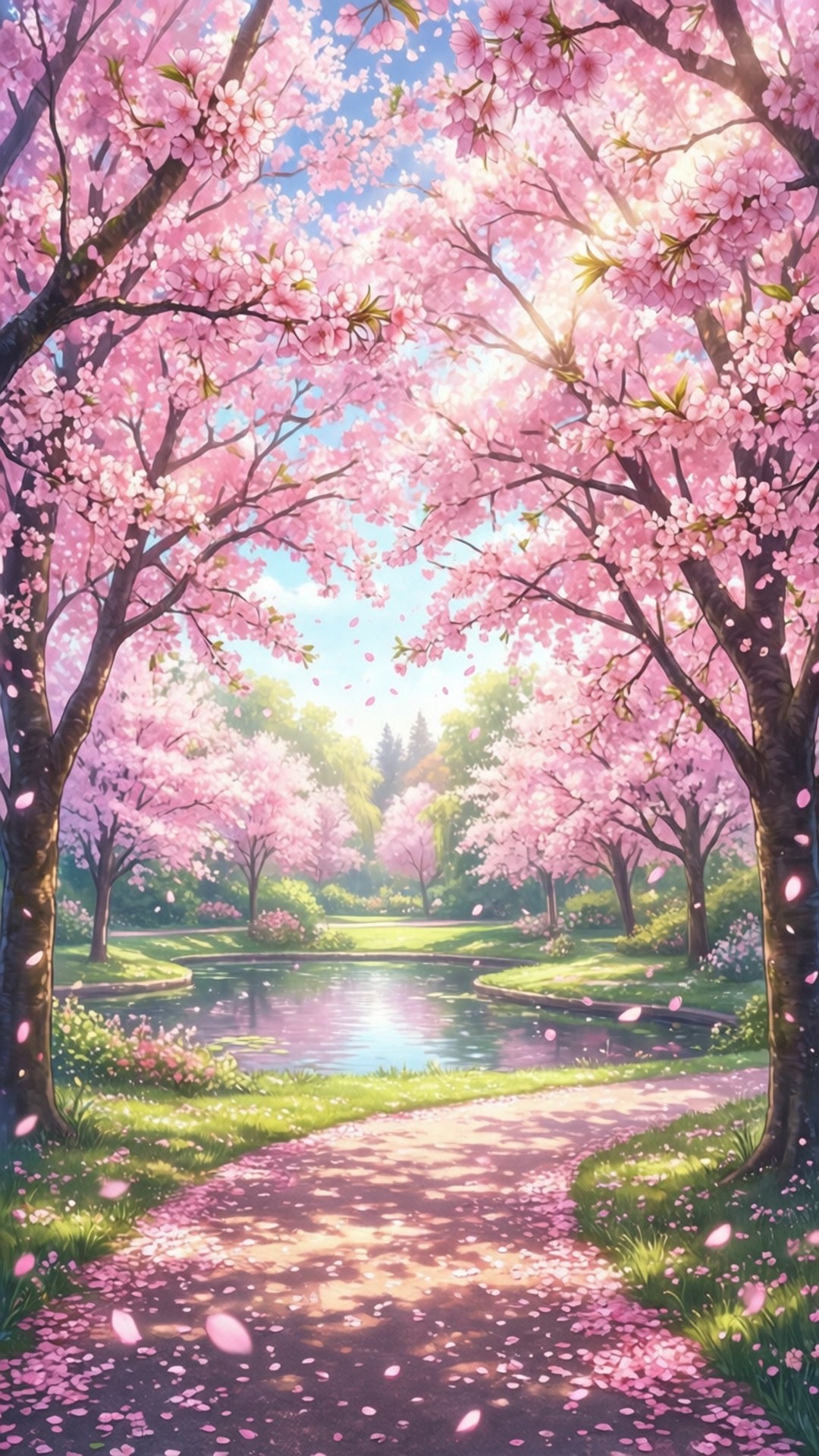 Bettembourg, cherry blossoms, spring, Full HD Phone Wallpaper