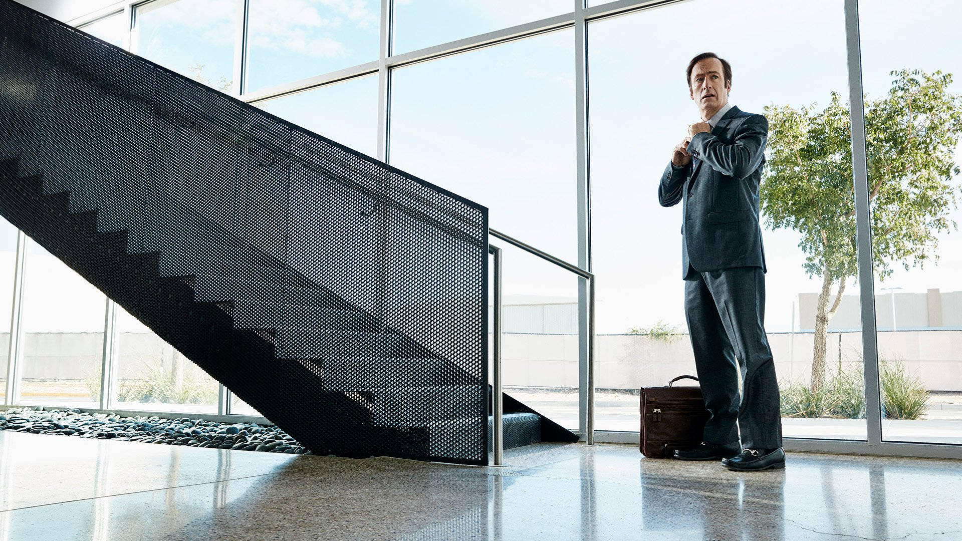 Better Call Saul, tie, black metal staircase, Full HD Desktop Wallpaper