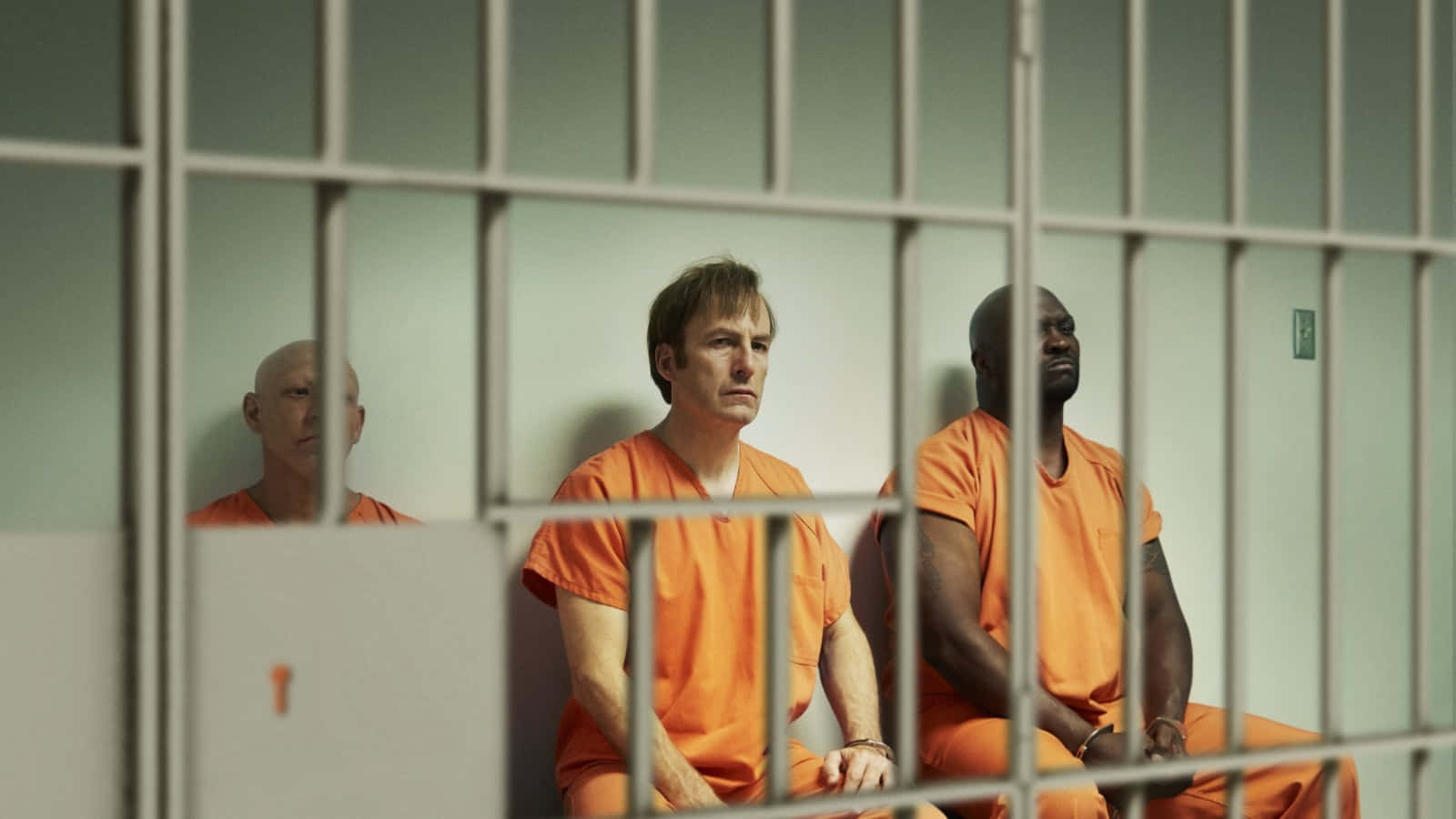 Saul, prison, orange prison jumpsuits, HD Desktop Wallpaper