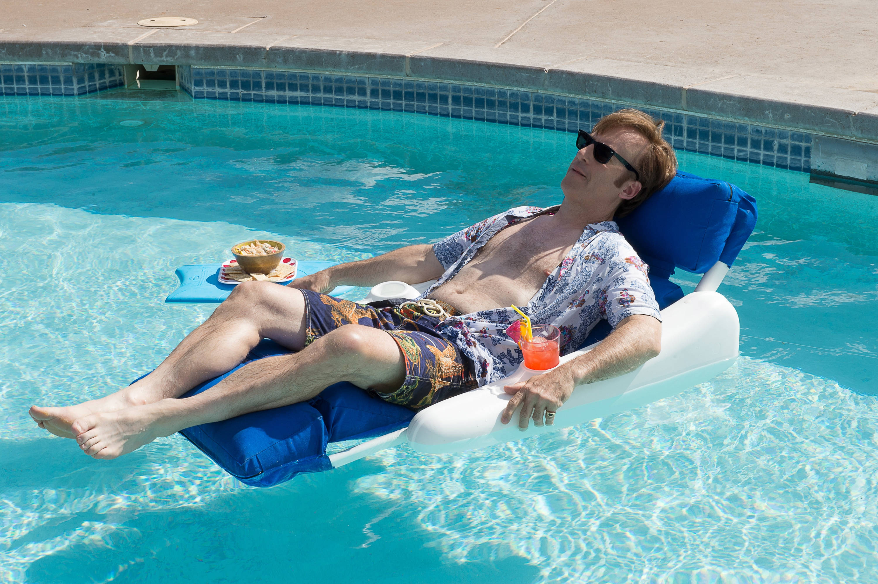 Better Call Saul, pool, blue pool float, 2K Desktop Wallpaper