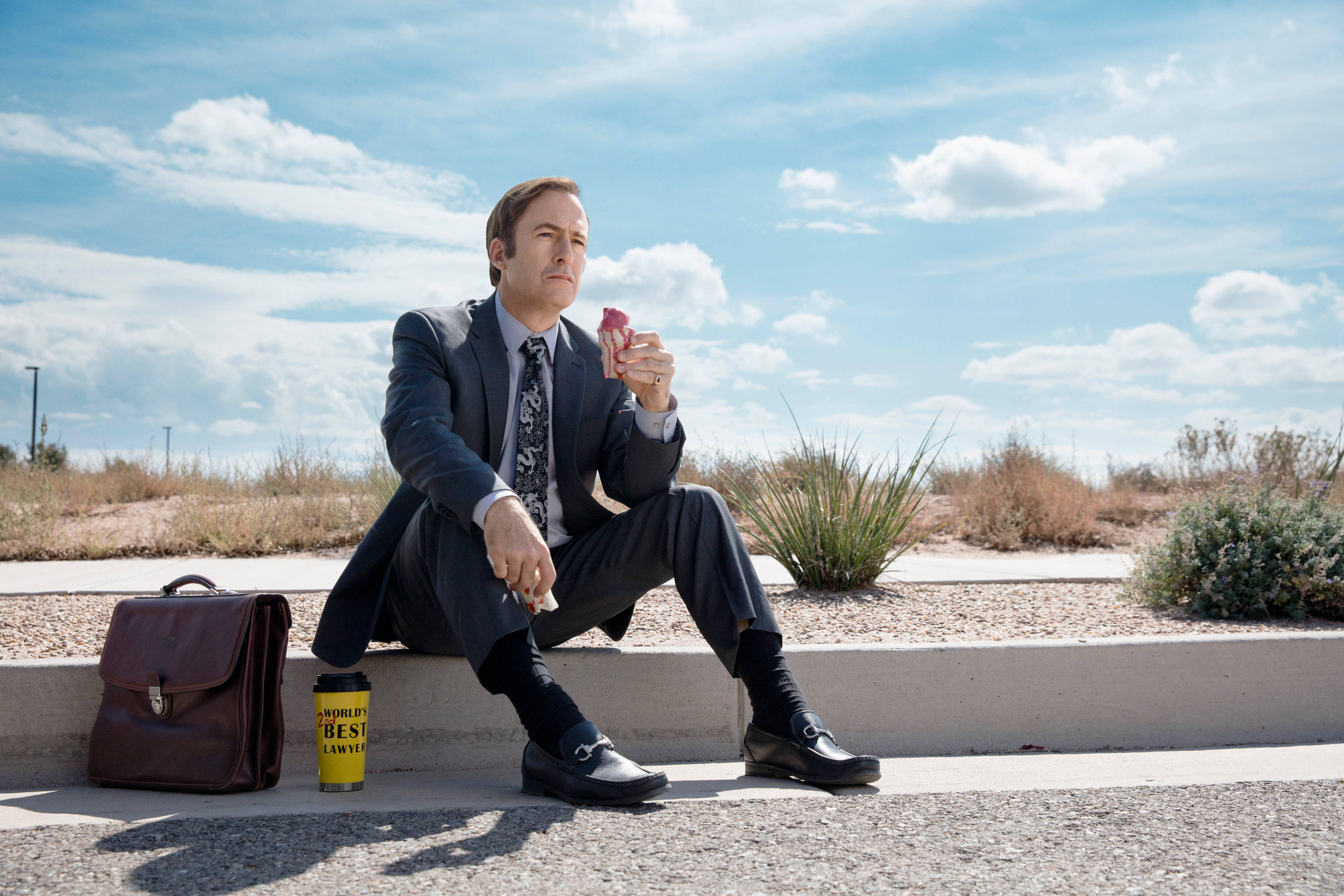 Better Call Saul, sidewalk, concrete ledge, 2K Desktop Wallpaper
