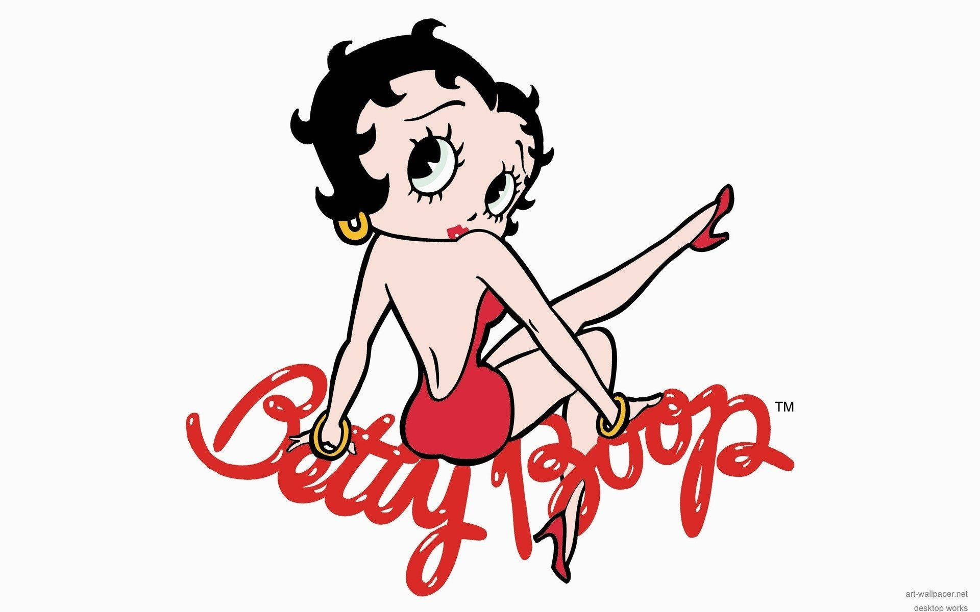 Betty Boop, red dress, heels, Full HD Desktop Wallpaper