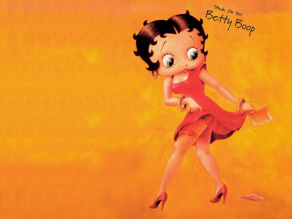 Betty Boop, red dress, heels, SD Desktop Wallpaper