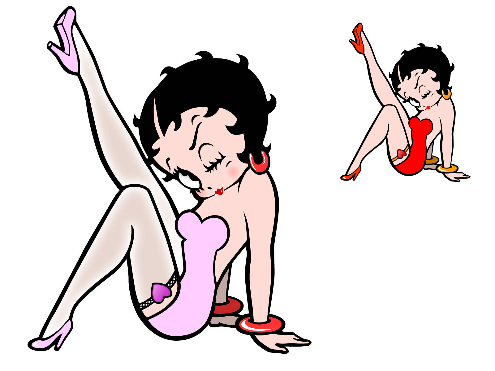 Betty Boop, pink, red, HD Desktop Wallpaper