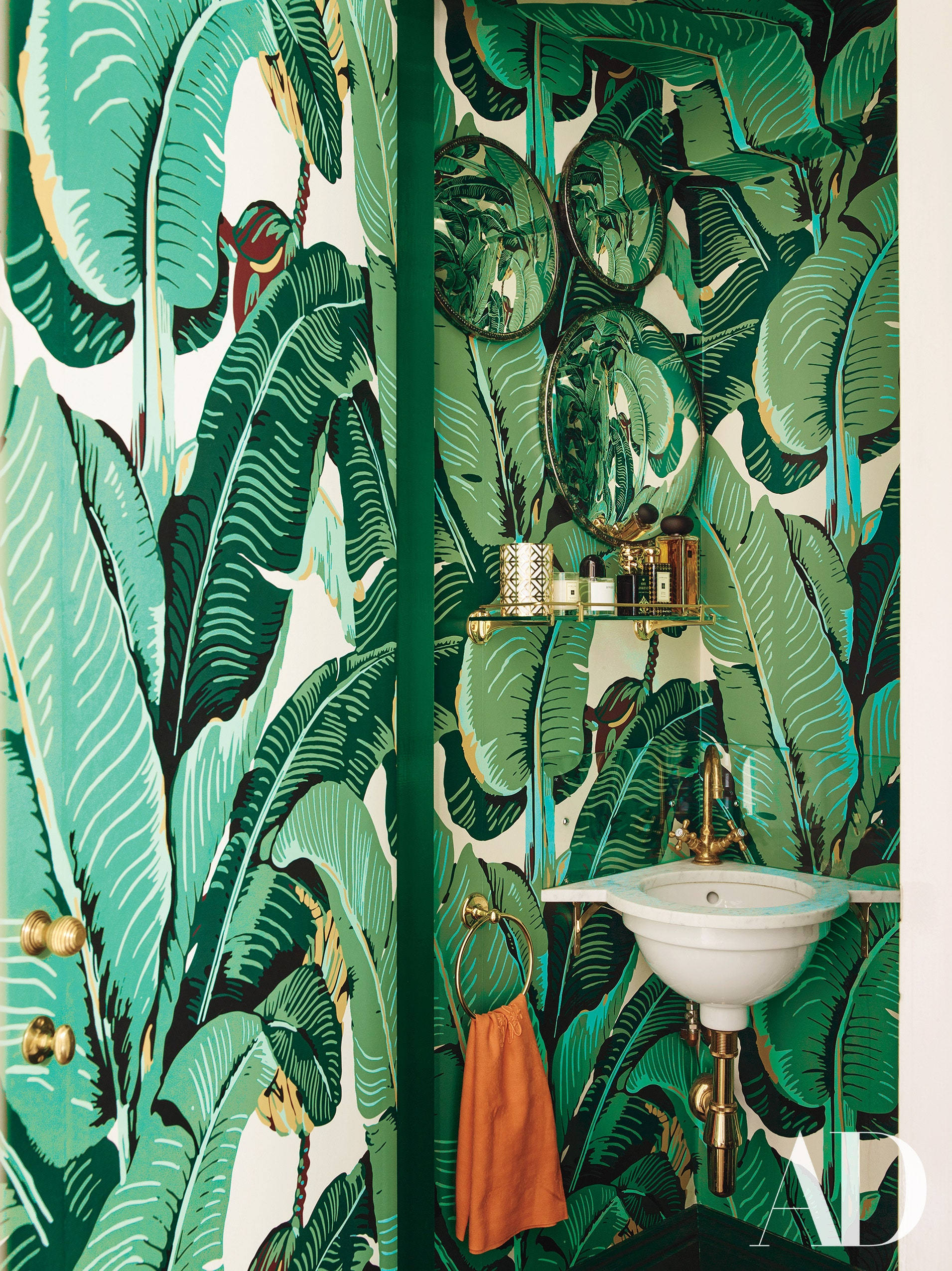 Beverly Hills Hotel, banana leaf wallpaper, tropical wallpaper, Full HD Phone Wallpaper