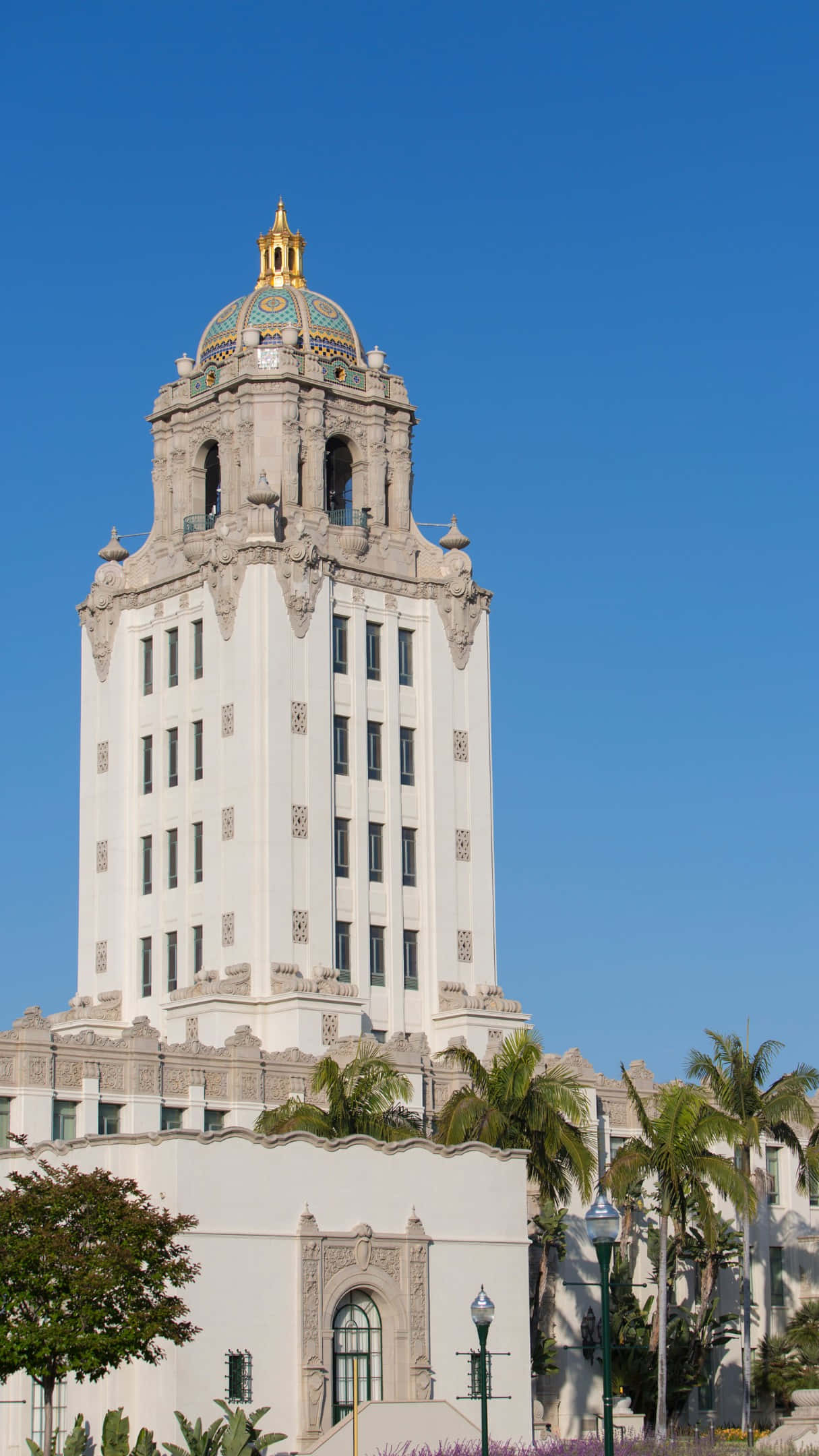 Beverly Hills, white tower, golden dome, Full HD Phone Wallpaper
