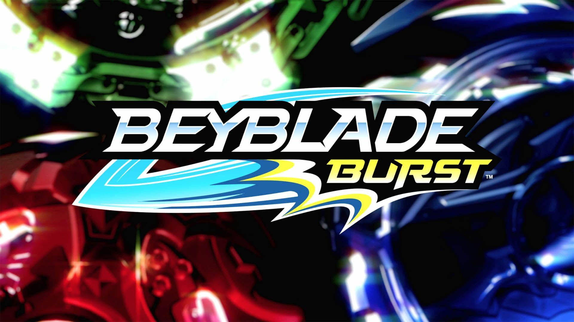 Beyblade Burst, Title Screen, glowing red, Full HD Desktop Wallpaper