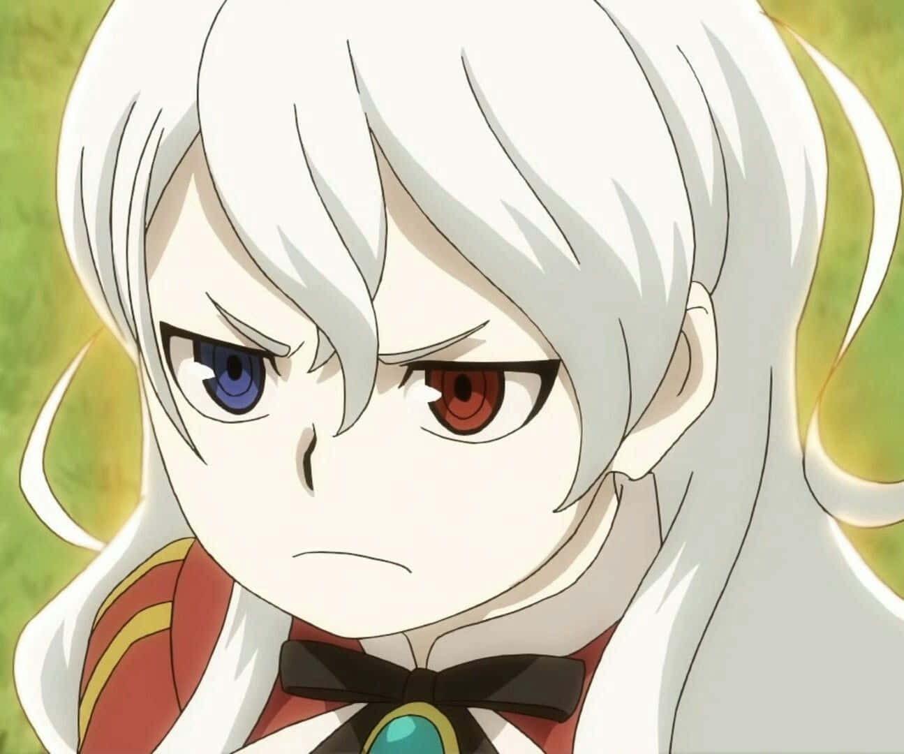 Beyblade Burst Phi, white hair, mismatched blue and red eyes, HD Desktop Wallpaper