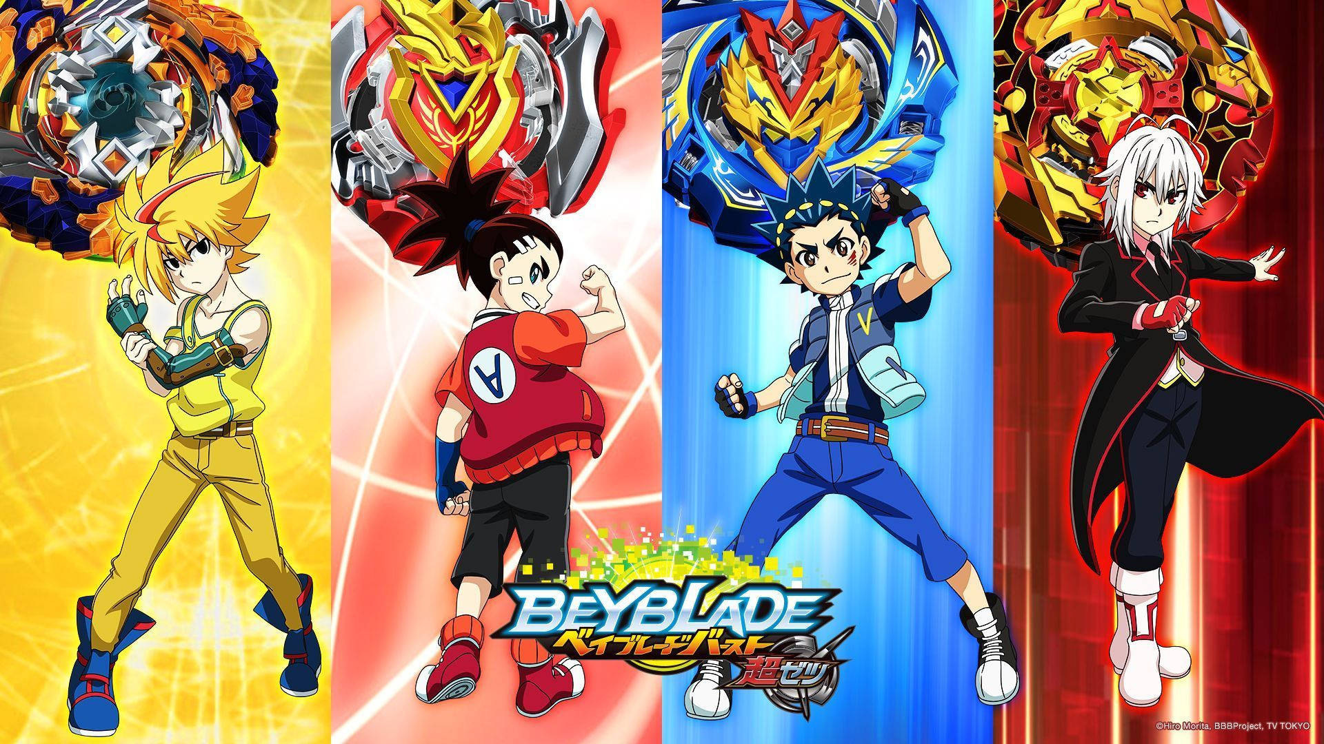 Beyblade Burst, main characters, anime characters, Full HD Desktop Wallpaper
