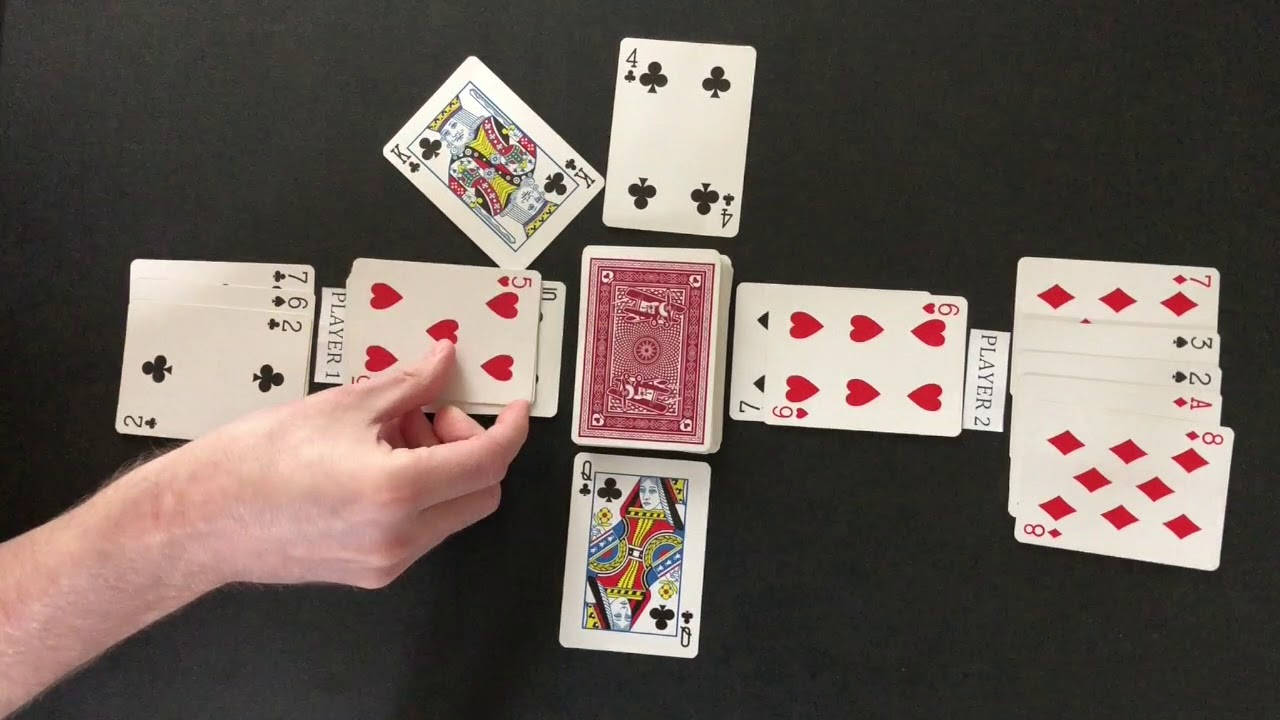 Bezique, 5 heart card, red-backed playing card, HD Desktop Wallpaper