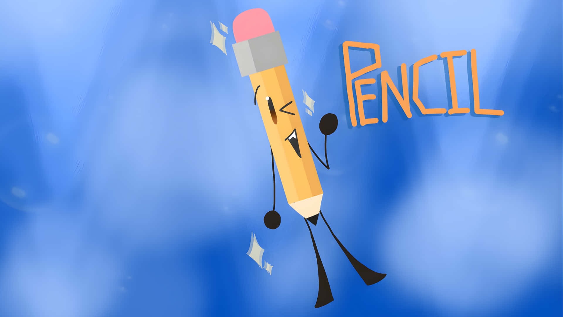 Bfdi, pencil character, pink eraser, Full HD Desktop Wallpaper