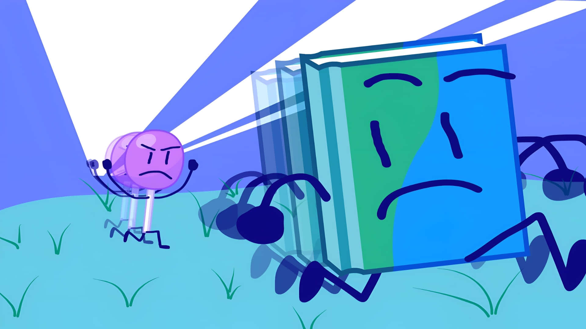 Bfdi, angry ball, book, Full HD Desktop Wallpaper