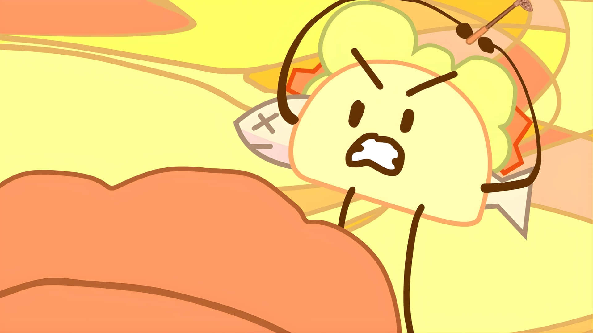 Bfdi, cartoon taco character, angry eyebrows, Full HD Desktop Wallpaper
