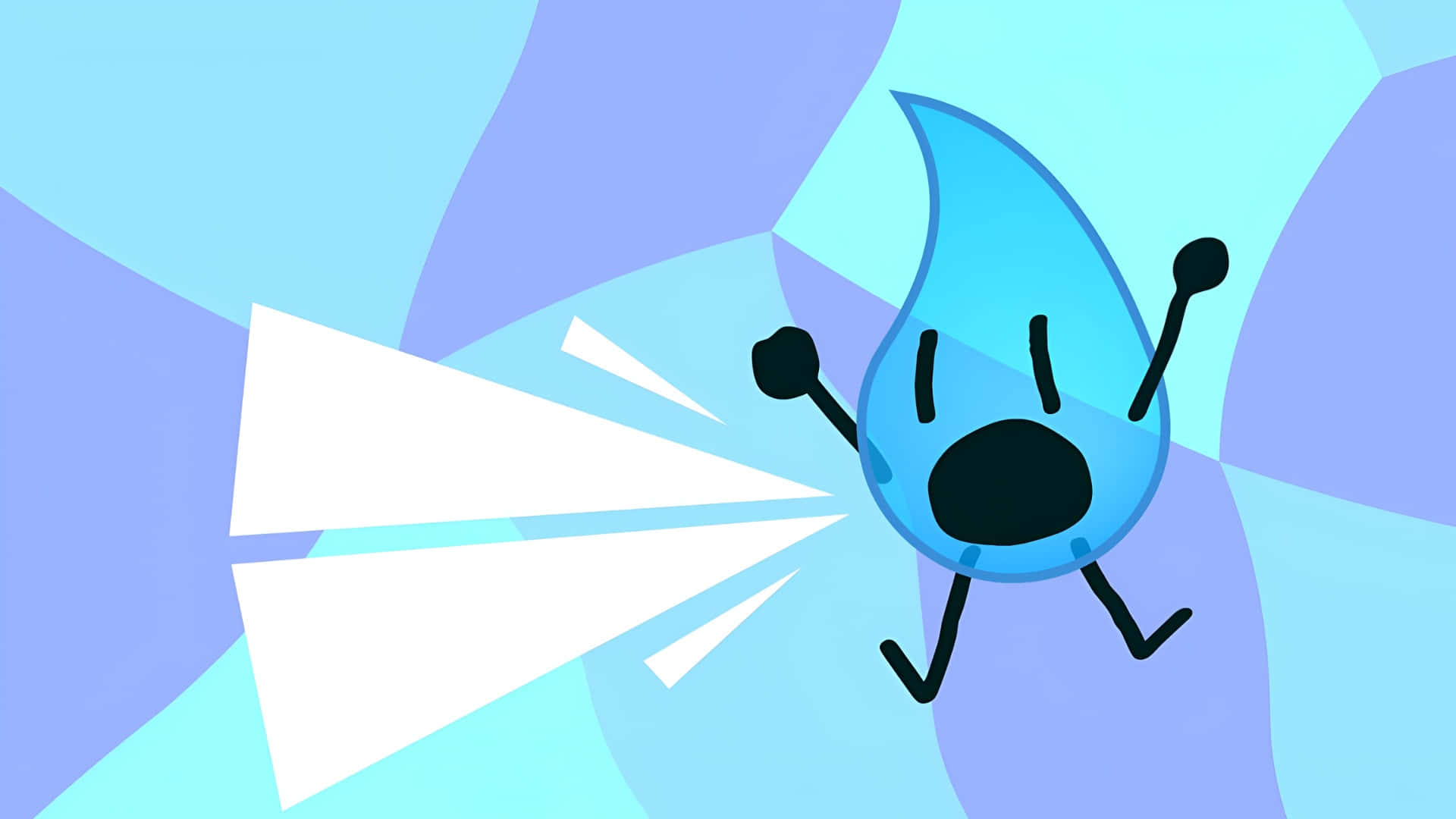 Bfdi, water character, teardrop character, Full HD Desktop Wallpaper