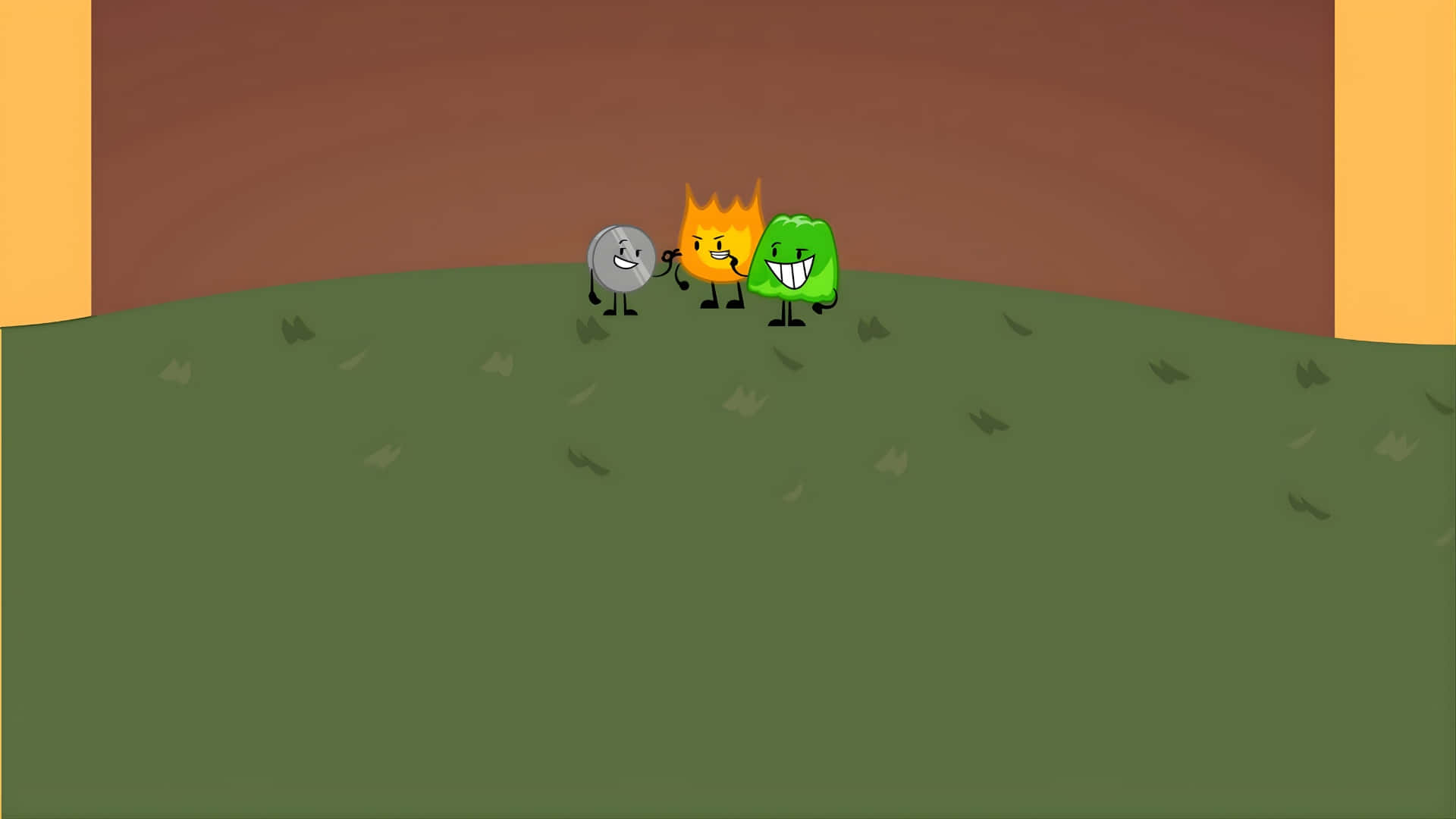 Bfdi, silver, orange, Full HD Desktop Wallpaper