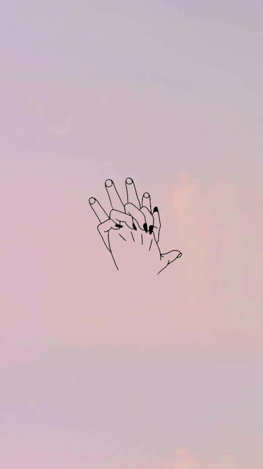 Bff iPhone, black nails, peace sign, HD Phone Wallpaper