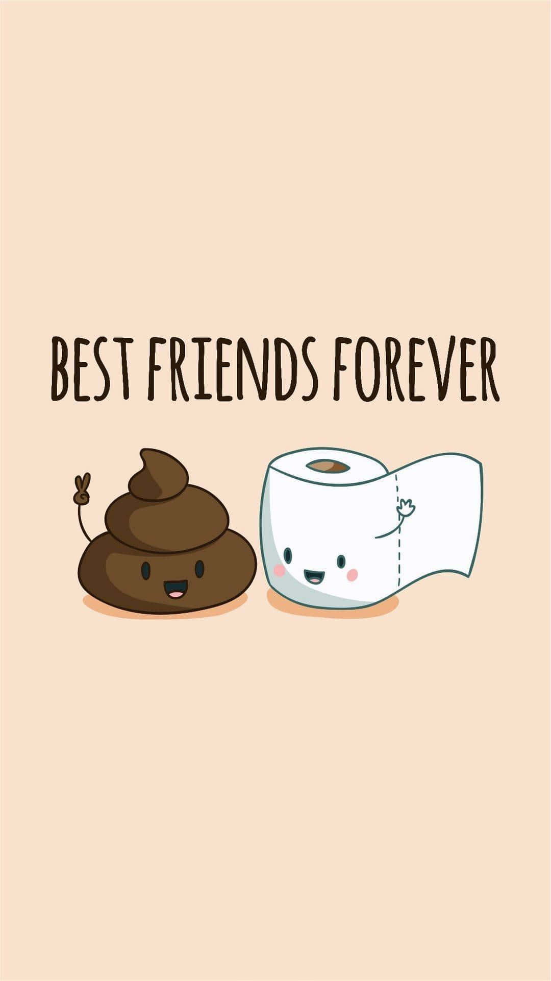 bff iphone, BEST FRIENDS FOREVER, cartoon poop, Full HD Phone Wallpaper