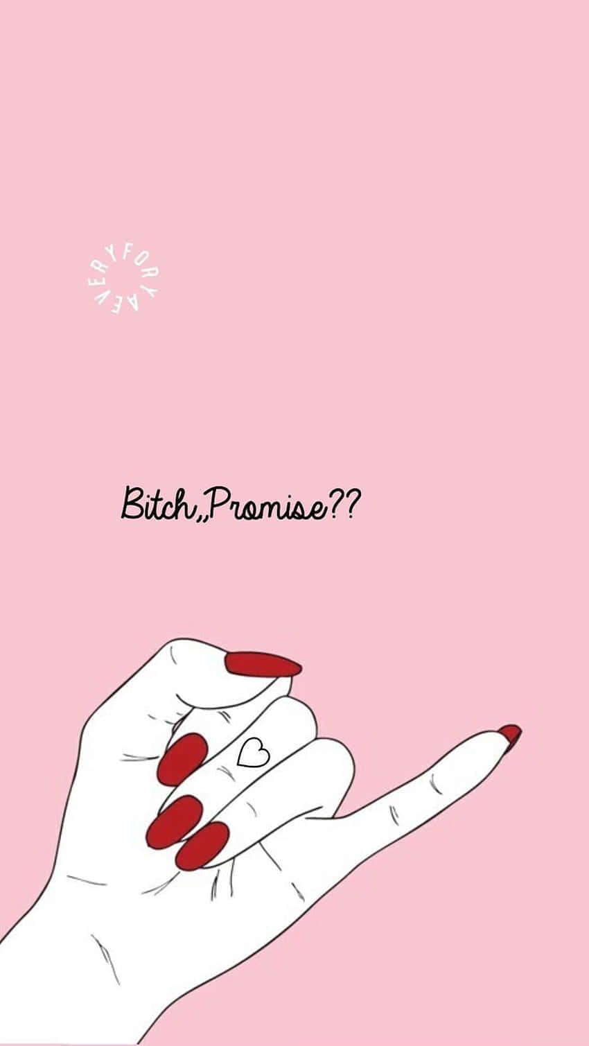 Bff iPhone, minimalist line-art hand, red nails, HD Phone Wallpaper