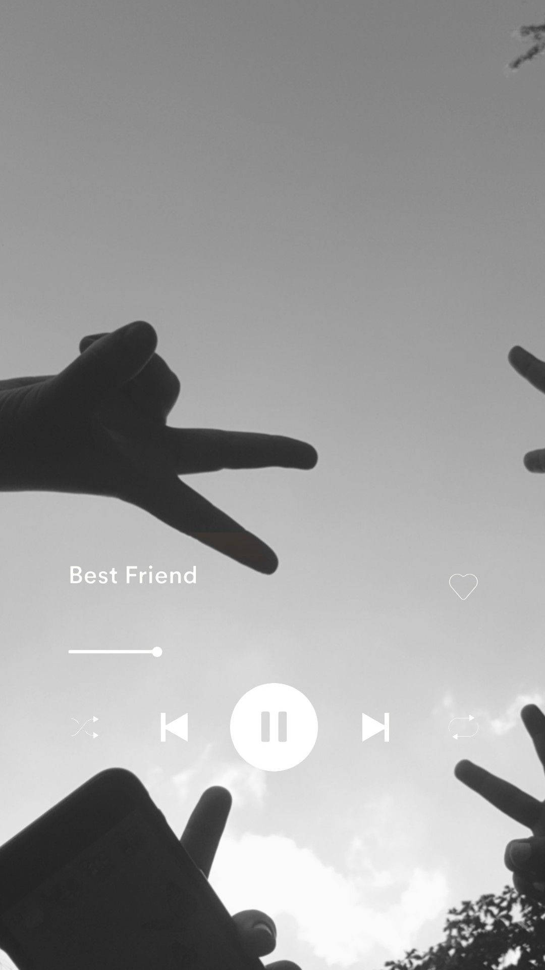 BFF Playlist, black and white photo, friends, Full HD Phone Wallpaper