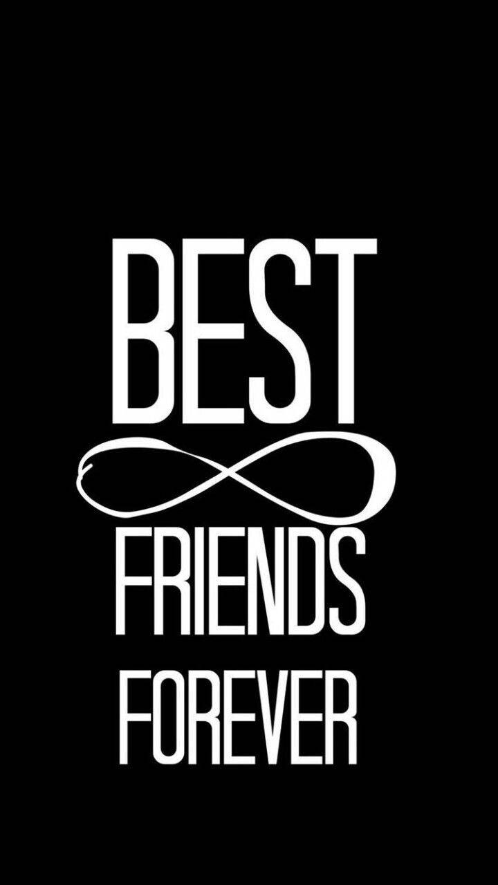 BFF, black, white text, HD Phone Wallpaper