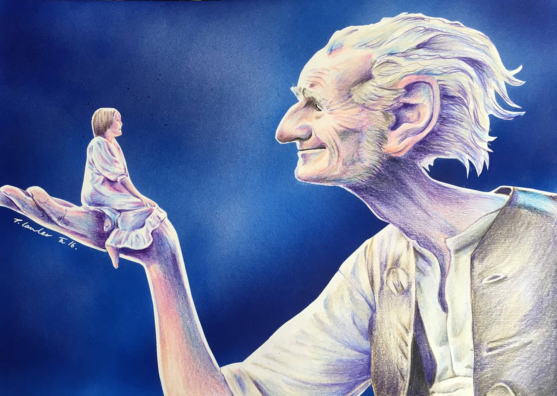 The BFG, elderly man, white hair, Full HD Desktop Wallpaper