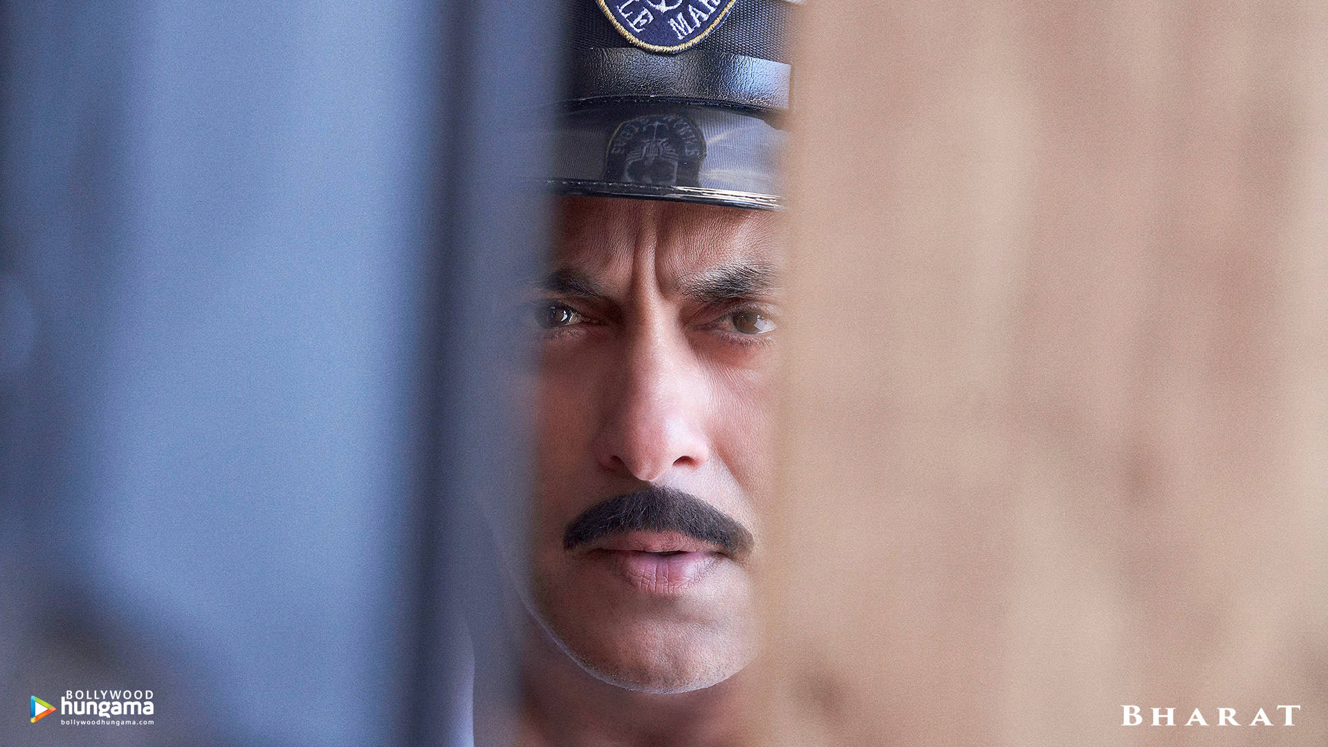 Bharat, police officer, mustache, Full HD Desktop Wallpaper