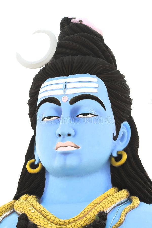 Bhole Baba, blue-skinned, crescent moon hair ornament, SD Phone Wallpaper