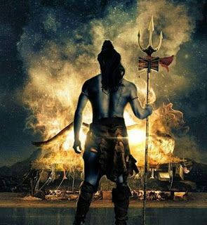 Bholenath, fire, trident, SD Phone Wallpaper
